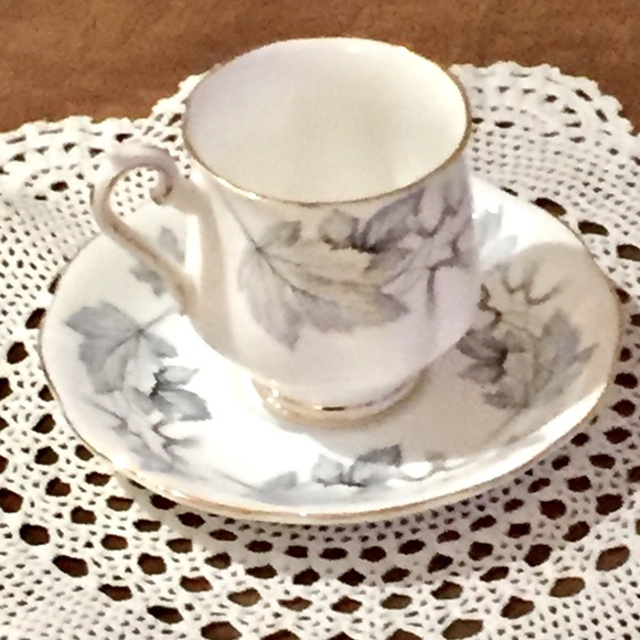 Royal Albert Other - Royal Albert bone China England Silver Maple cup and saucer vintage demi tasse